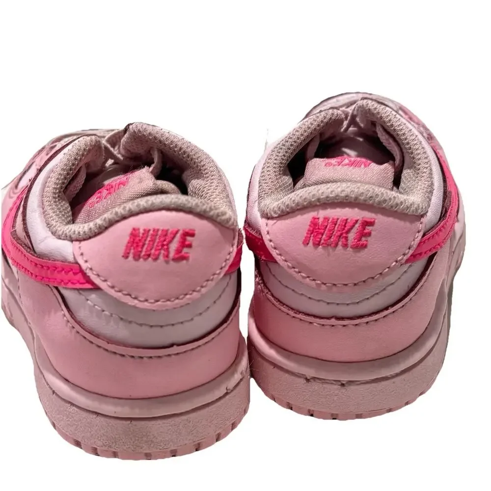 Nike Dunk Low Toddler Sneakers Size 9C Soft Pink Foam Casual Shoes Kids Footwear